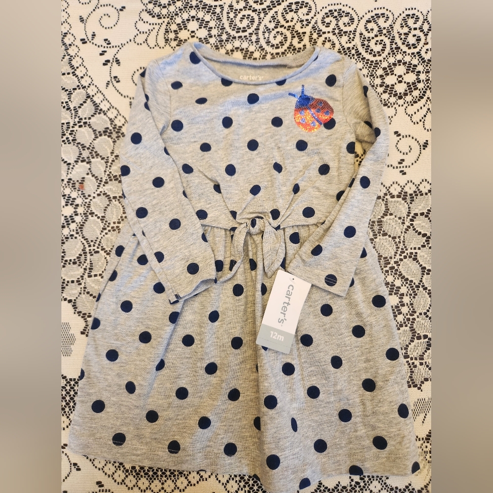 Carter's baby girl 12 mos dress NWT